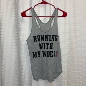 PINK Racer Back Tank Top